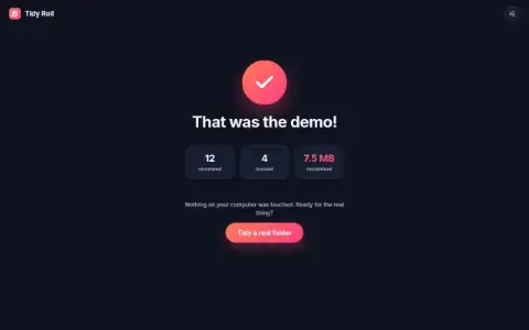 Done screen with session stats